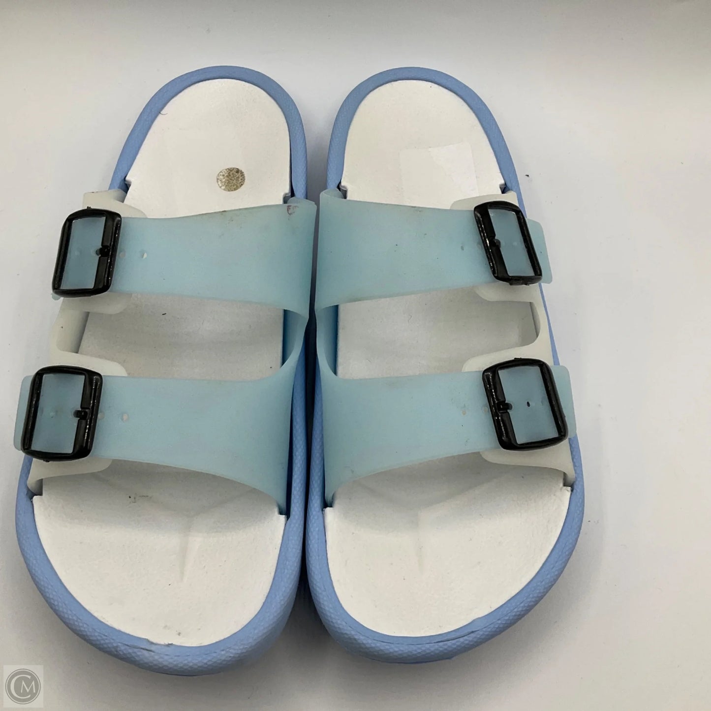 Sandals Flats By Clothes Mentor In Blue, Size: 7.5