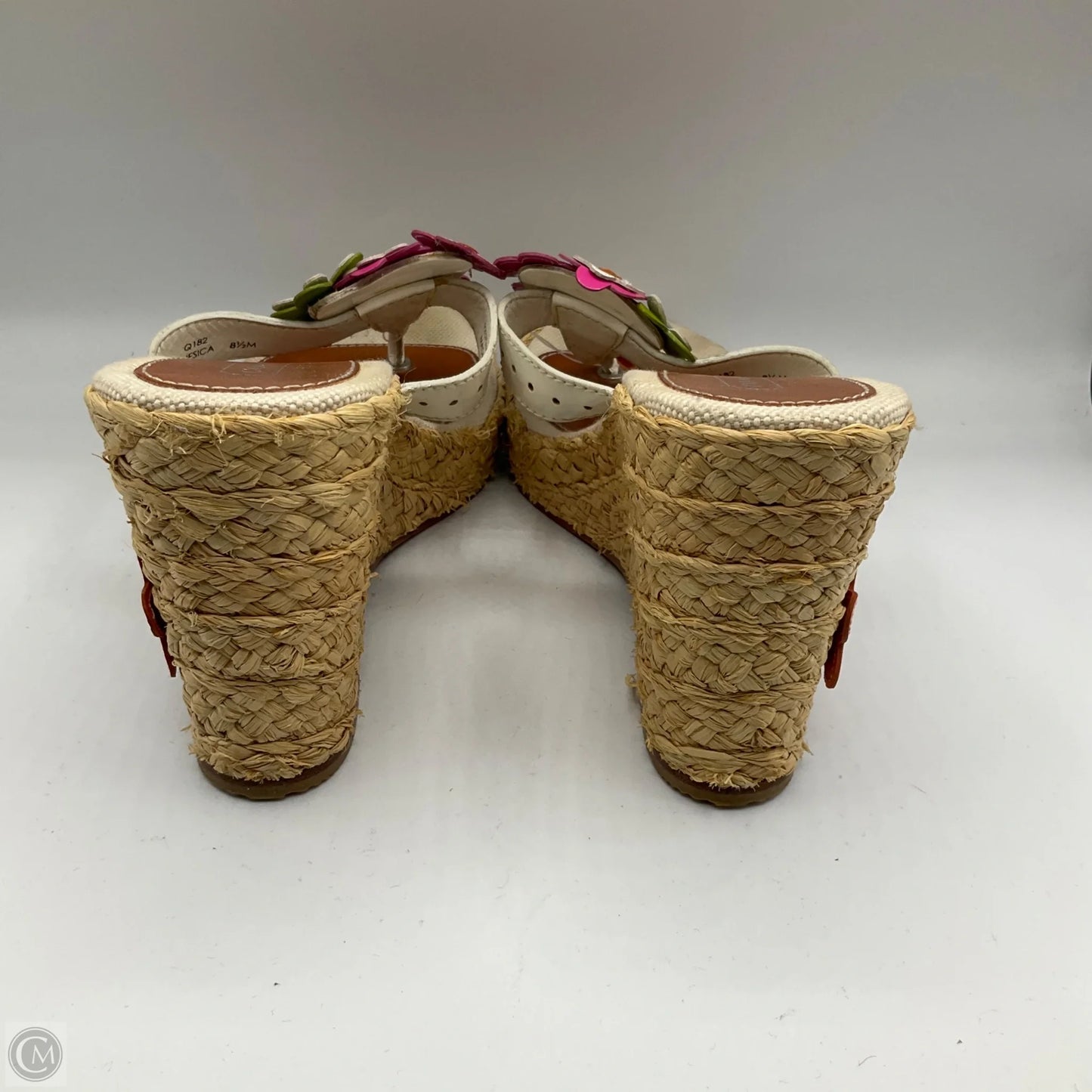 Sandals Heels Block By Coach In Tan, Size: 8.5