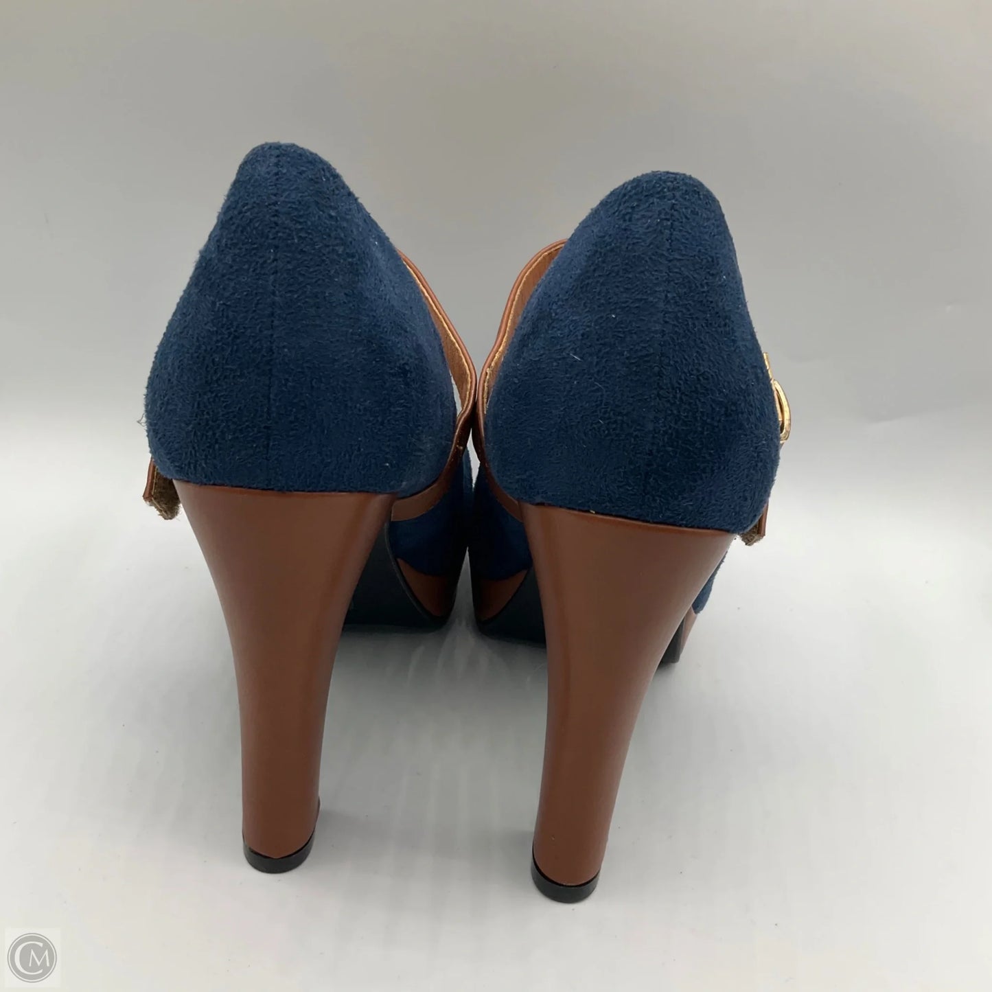 Shoes Heels Platform By Clothes Mentor In Navy, Size: 9