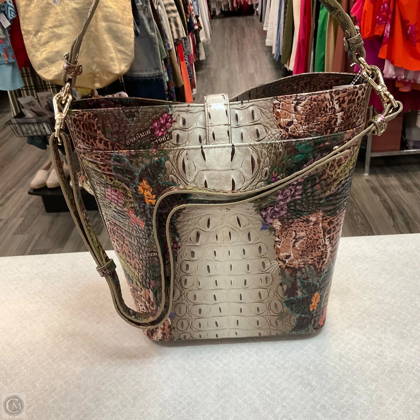 Handbag Designer By Brahmin, Size: Large
