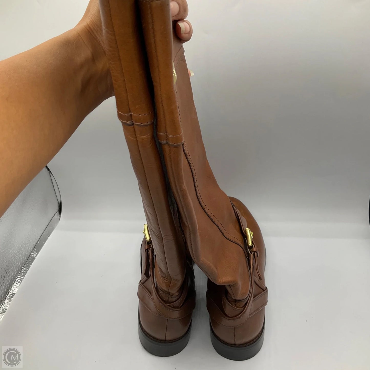 Boots Knee Flats By Coach In Brown, Size: 5