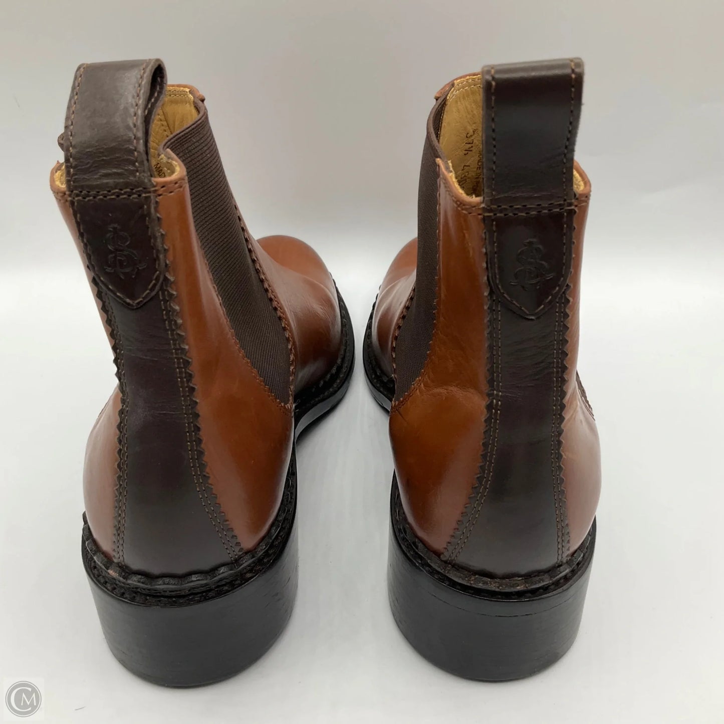 Boots Ankle Heels By Clothes Mentor In Brown, Size: 7