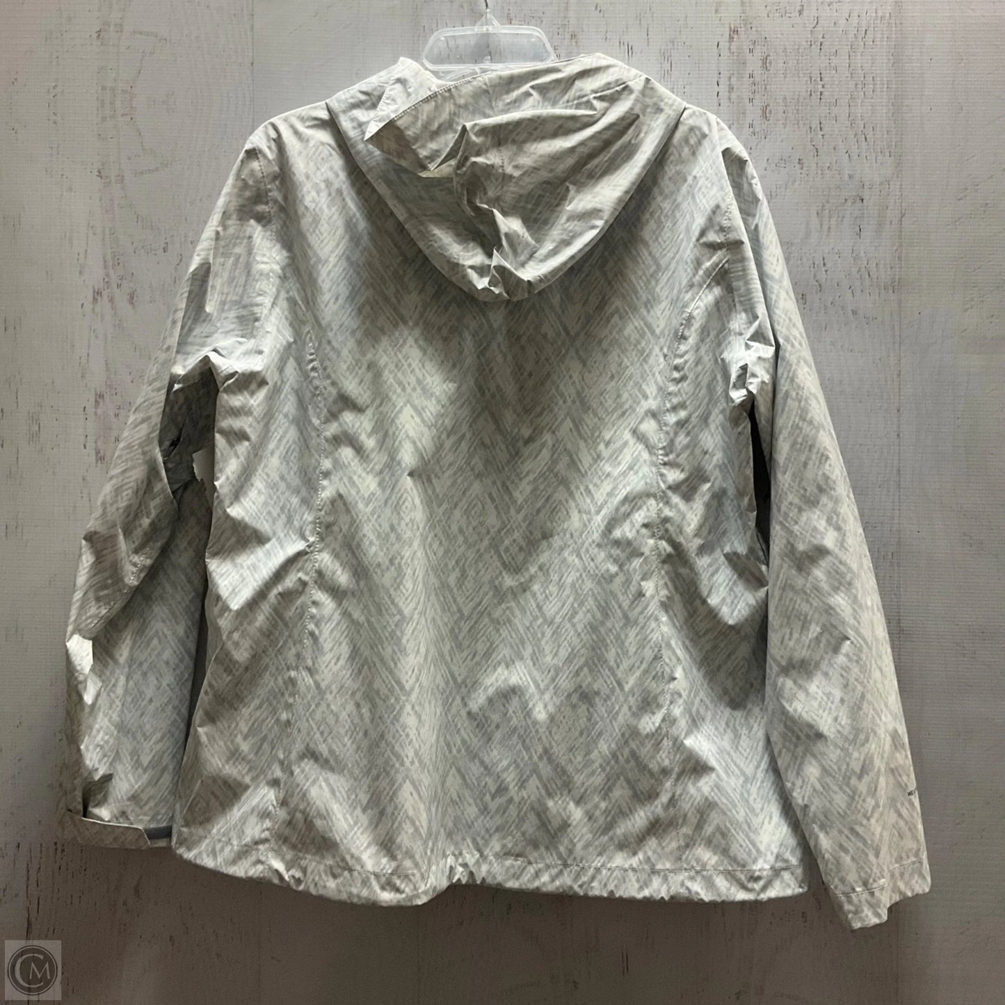 Athletic Jacket By Eddie Bauer In Grey & White, Size: Xl