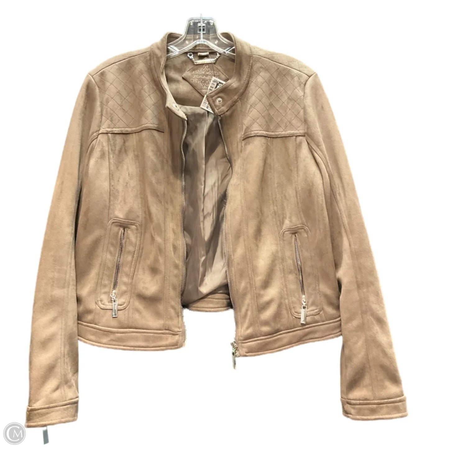 Jacket Moto By Jou Jou In Brown, Size: Xl