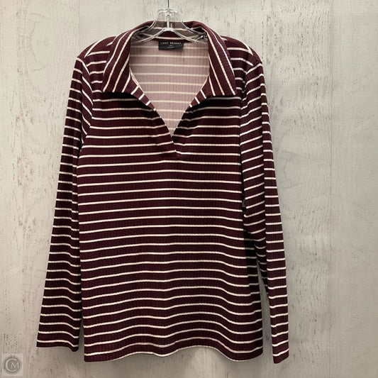 Top Long Sleeve By Lane Bryant In Striped Pattern, Size: 18