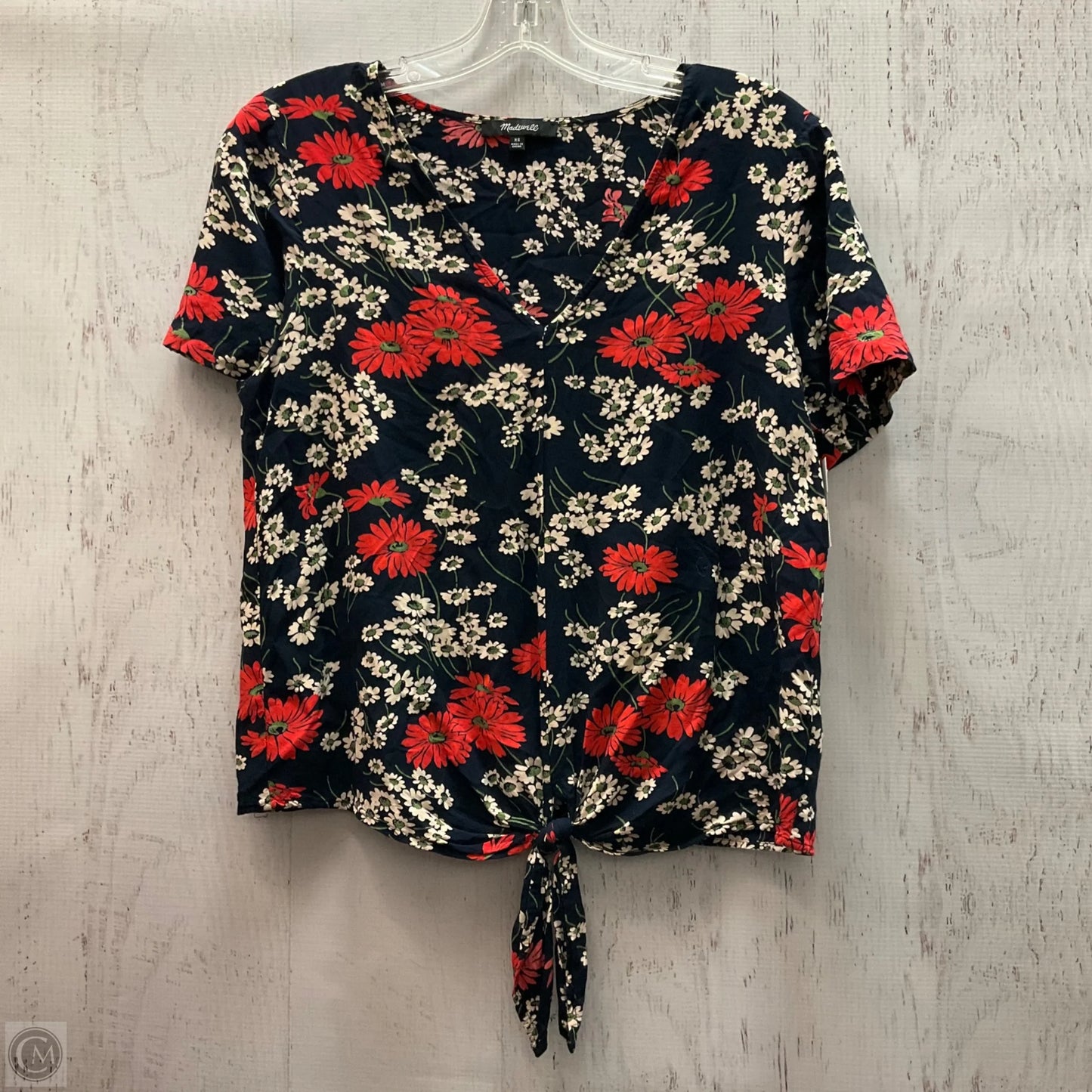 Top Short Sleeve By Madewell In Floral Print, Size: Xs