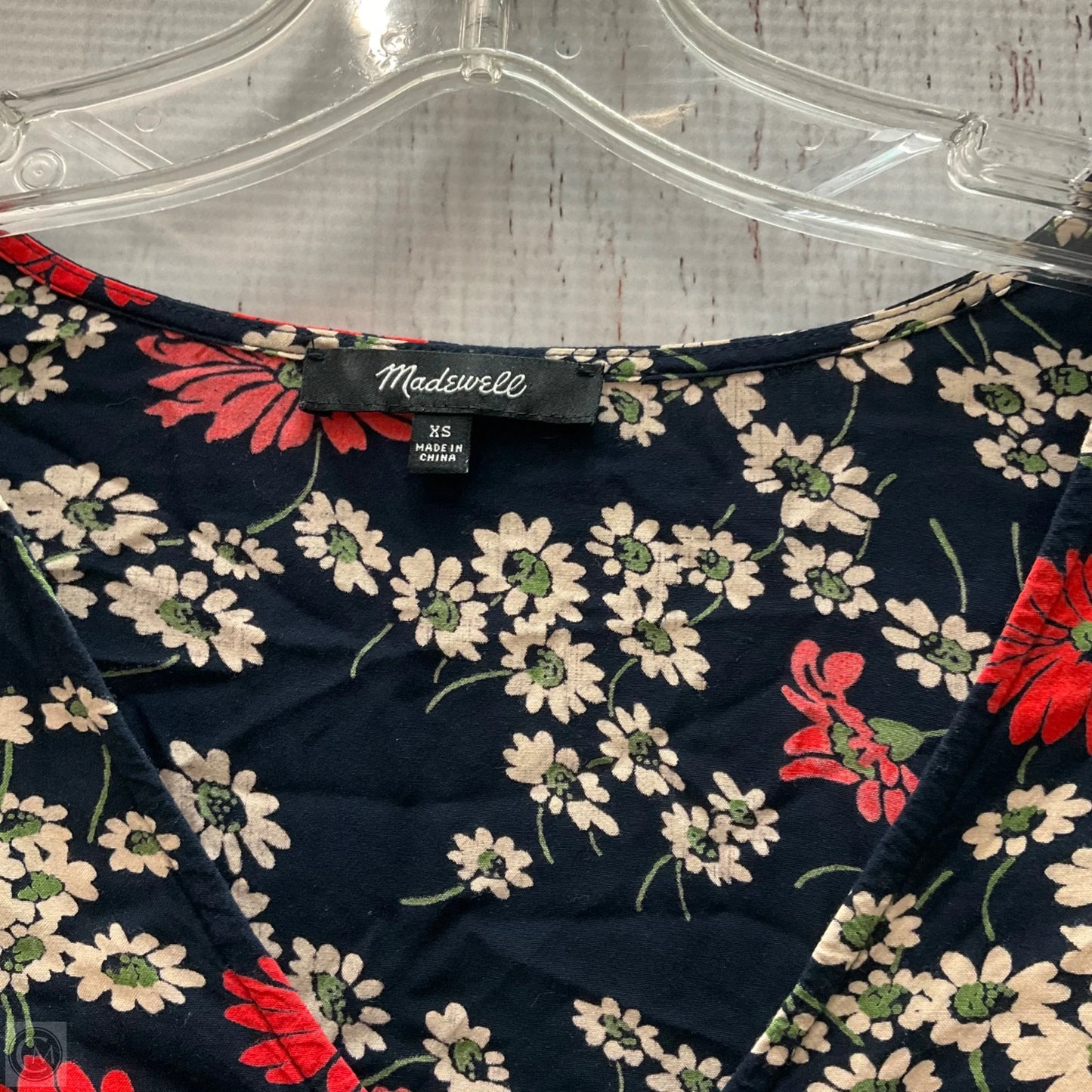 Top Short Sleeve By Madewell In Floral Print, Size: Xs