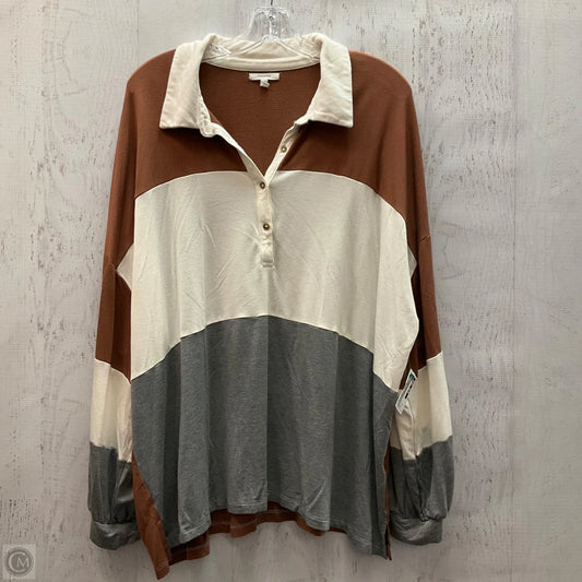 Top Long Sleeve By Maurices In Multi-colored, Size: 3x