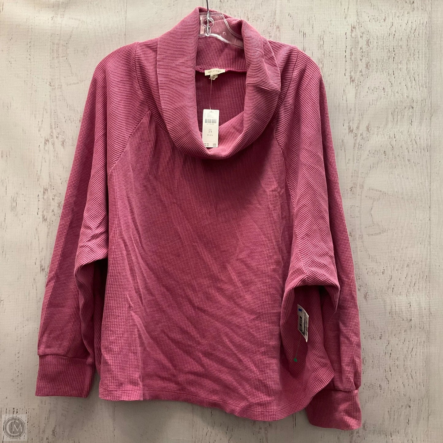 Top Long Sleeve By Pilcro In Pink, Size: 2x