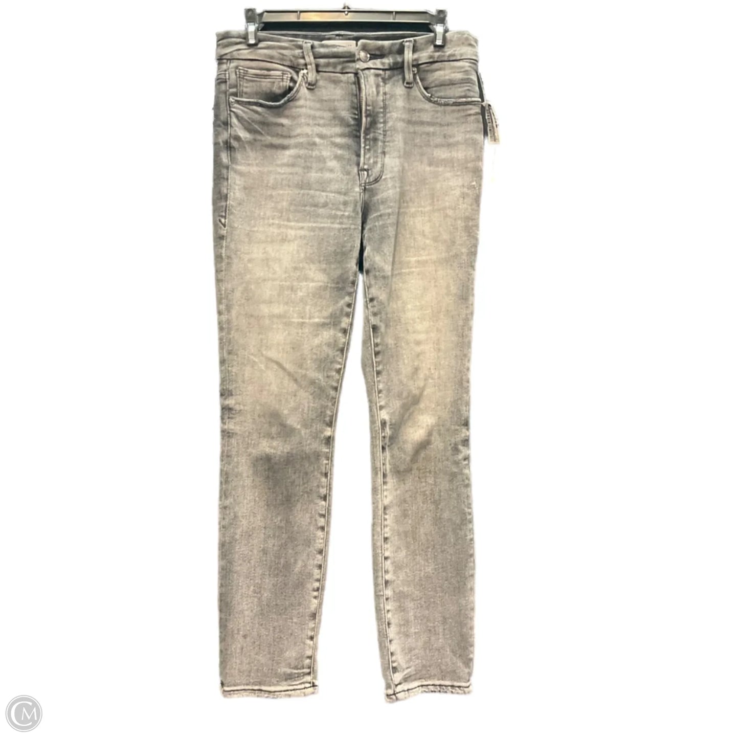 Jeans Skinny By Good American In Grey, Size: 8
