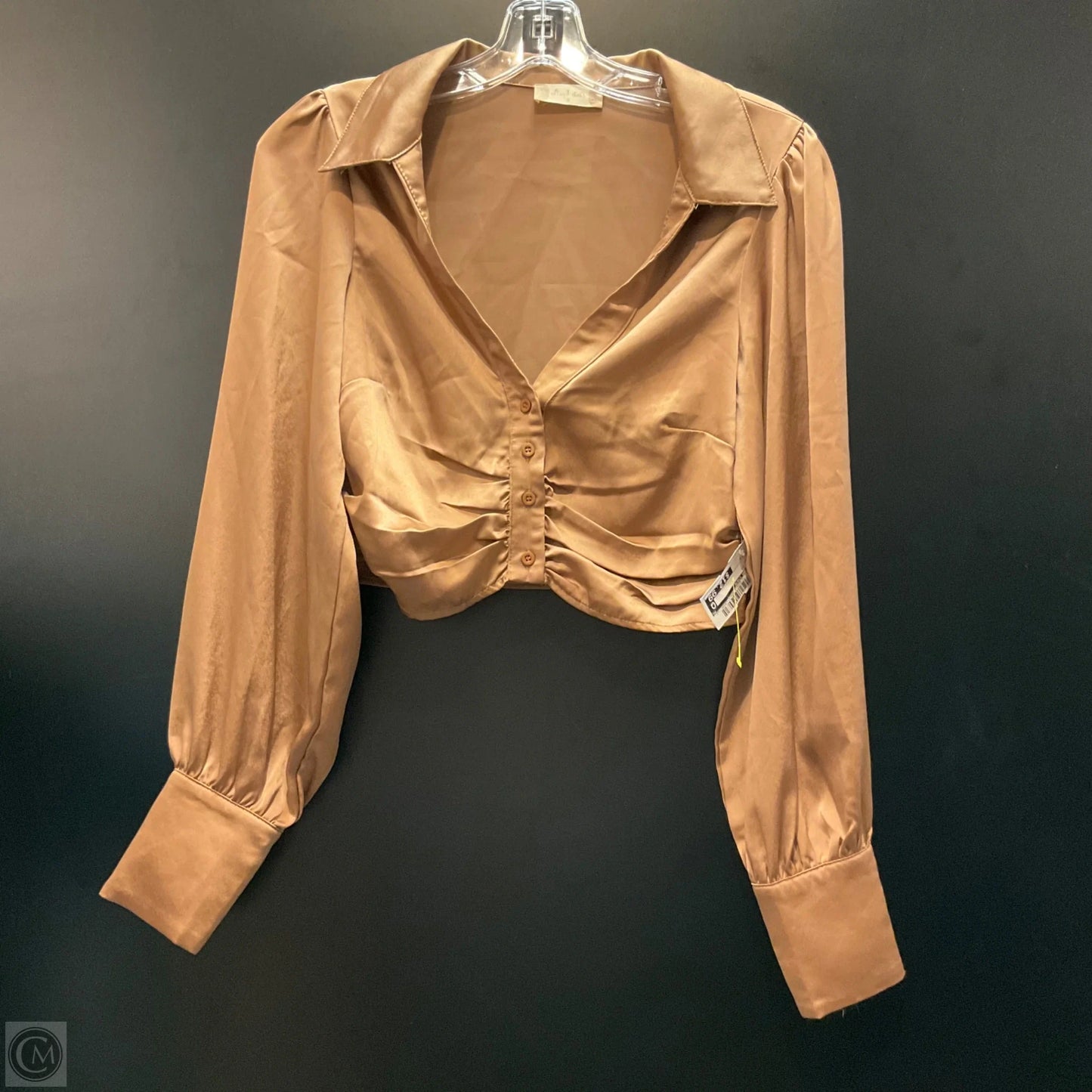 Top Long Sleeve By Altard State In Tan, Size: S
