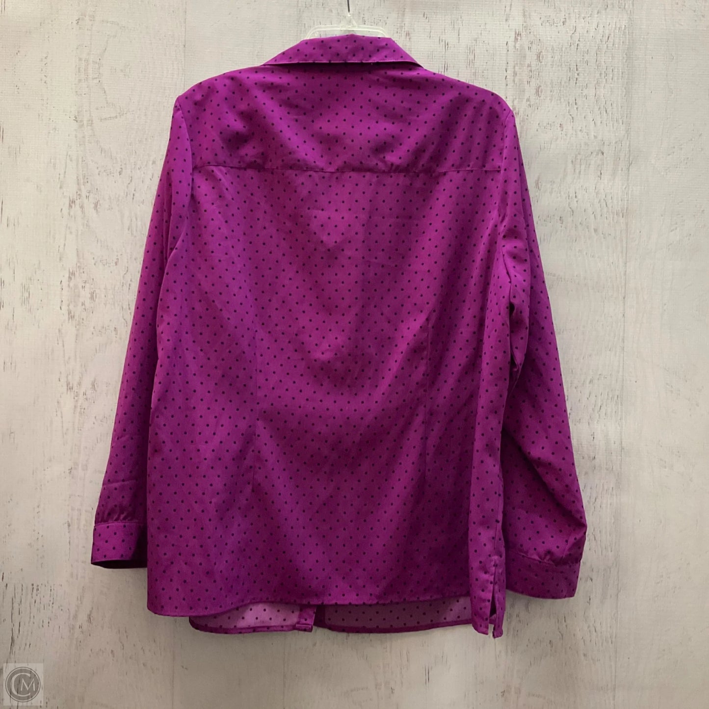 Top Long Sleeve By Studio Works In Purple, Size: 2x