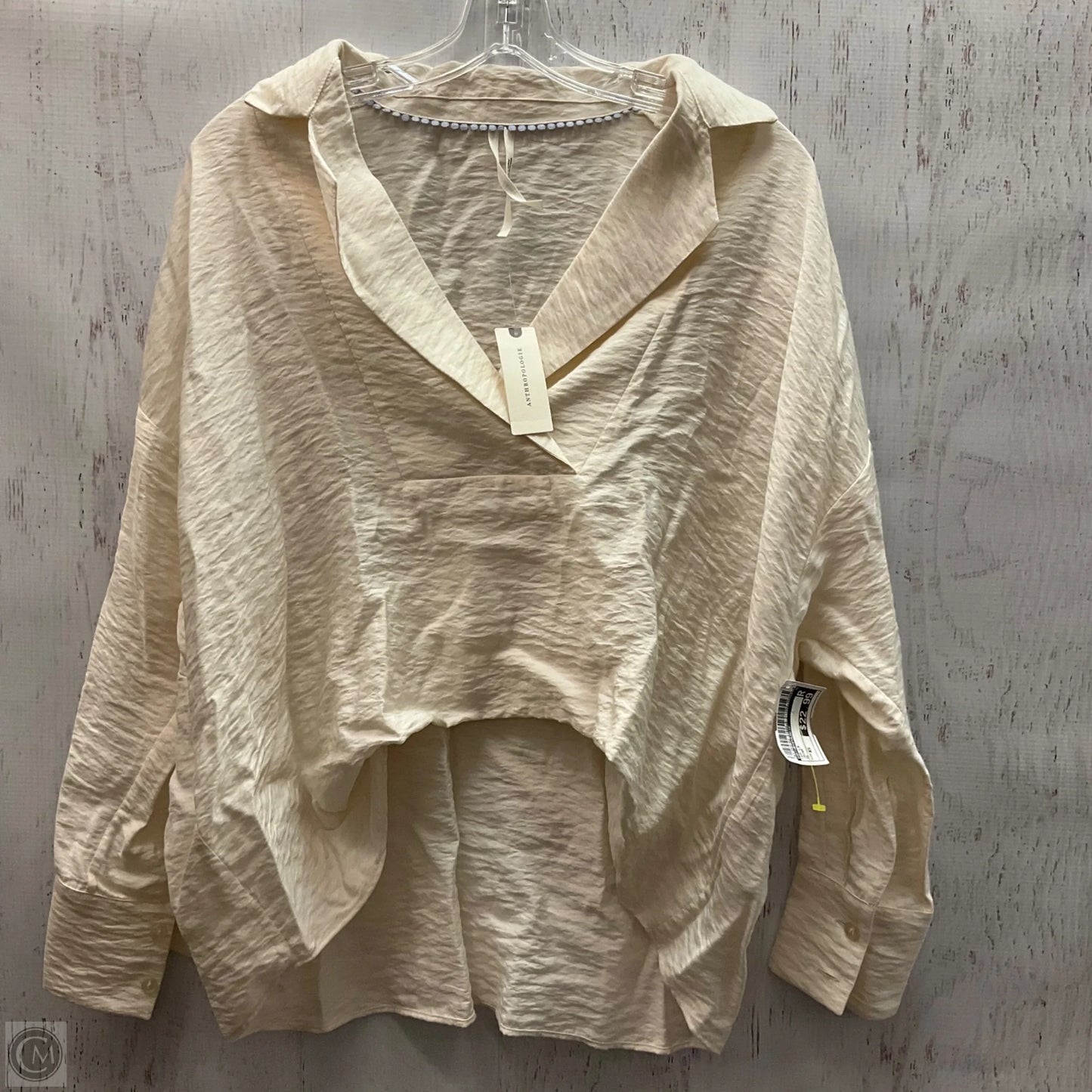 Top Long Sleeve By Anthropologie In Cream, Size: Xs