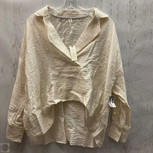 Top Long Sleeve By Anthropologie In Cream, Size: Xs