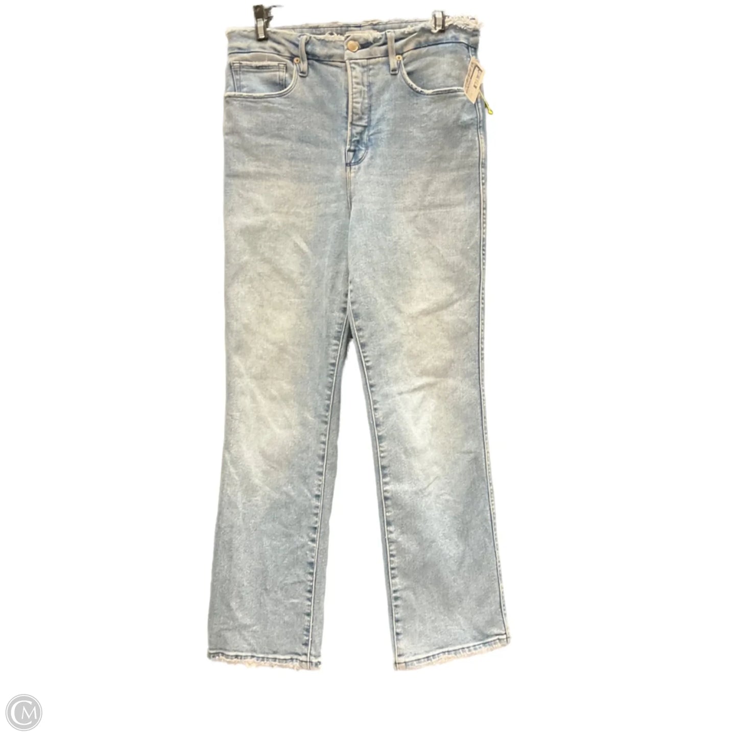 Jeans Straight By Good American In Blue Denim, Size: 6