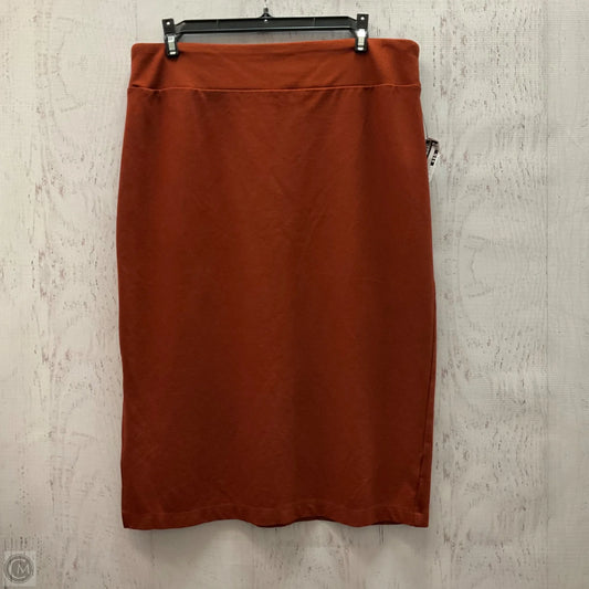 Skirt Maxi By Nine West In Orange, Size: L
