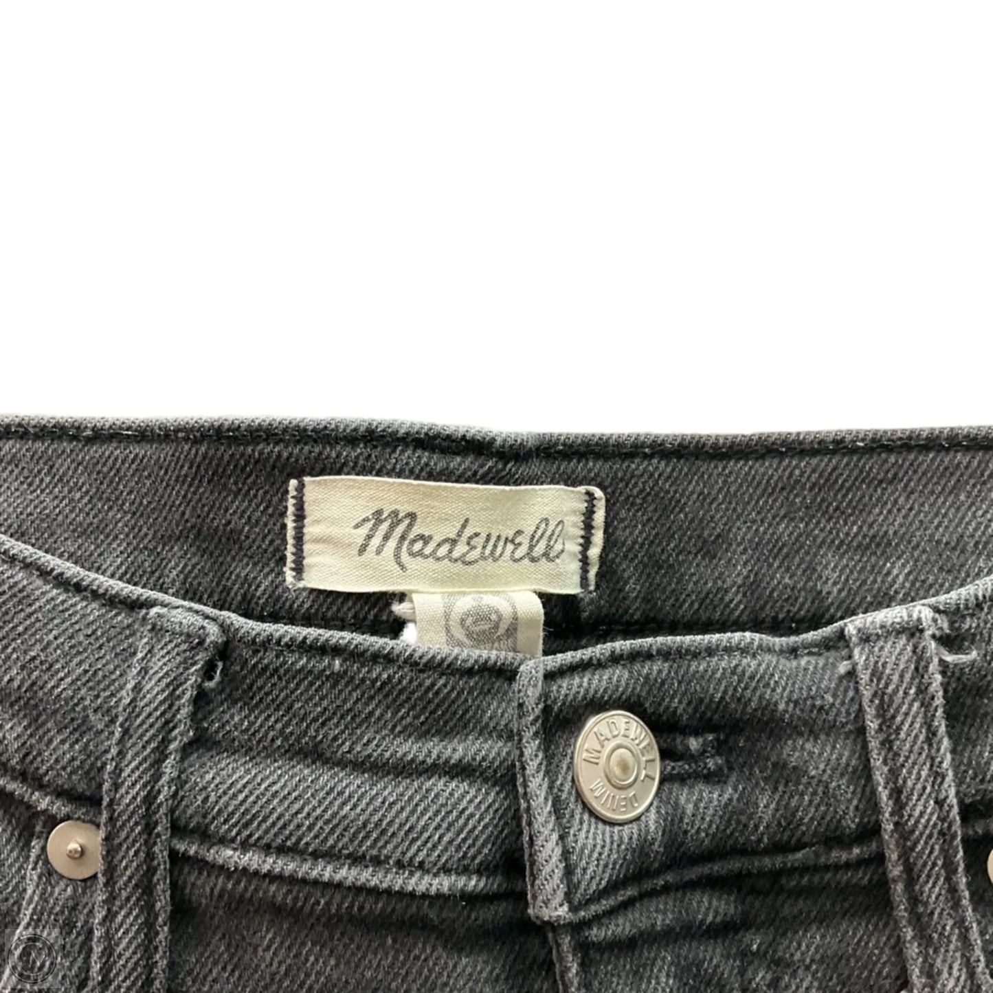 Jeans Straight By Madewell In Black Denim, Size: 4