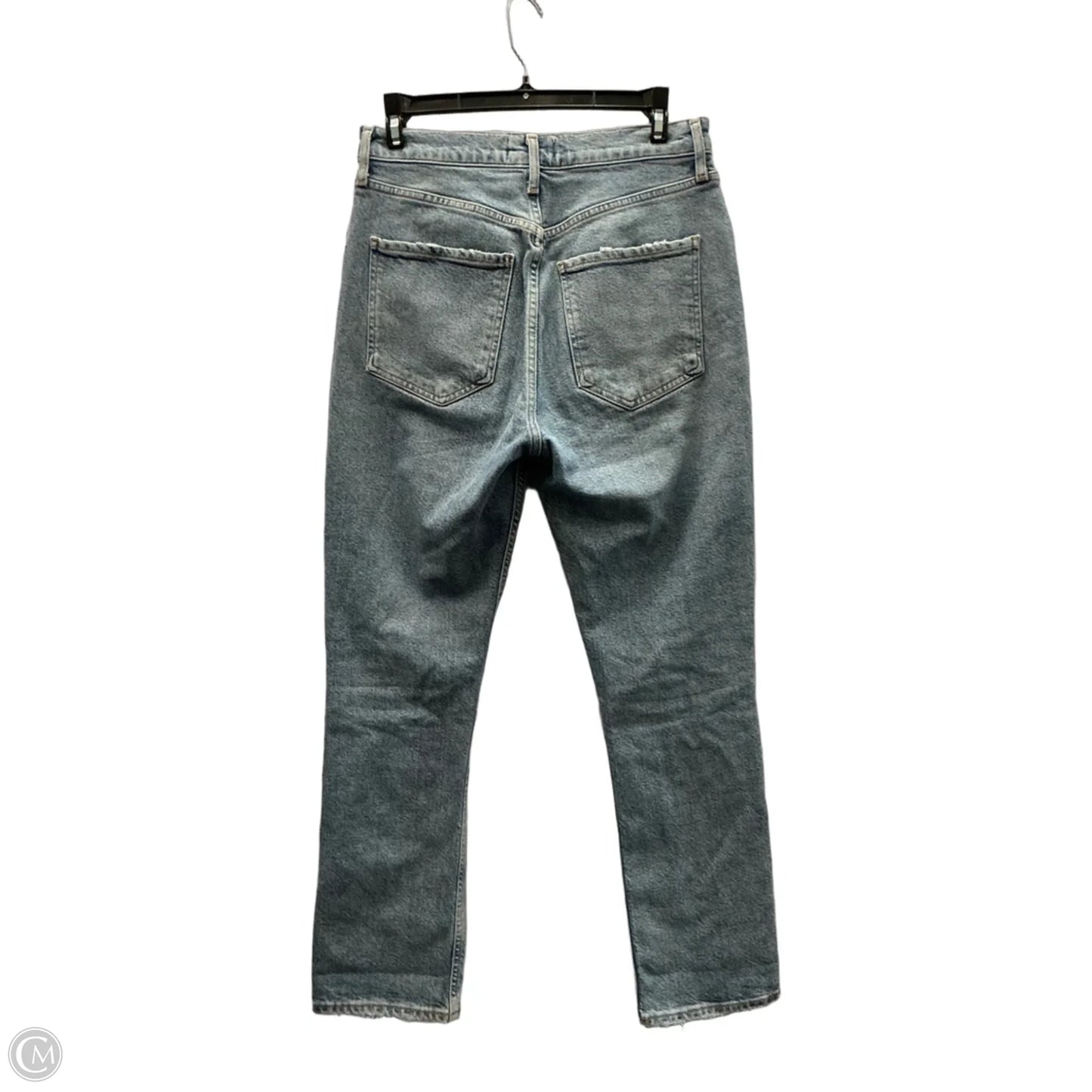 Jeans Straight By Agolde In Blue Denim, Size: 4