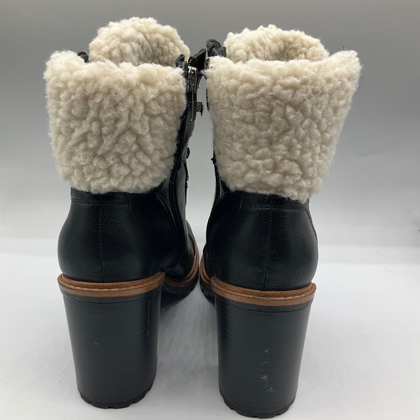 Boots Ankle Heels By Nine West In Black, Size: 6.5