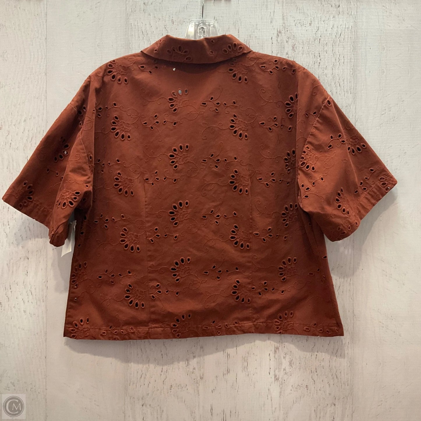 Top Short Sleeve By Clothes Mentor In Brown, Size: L