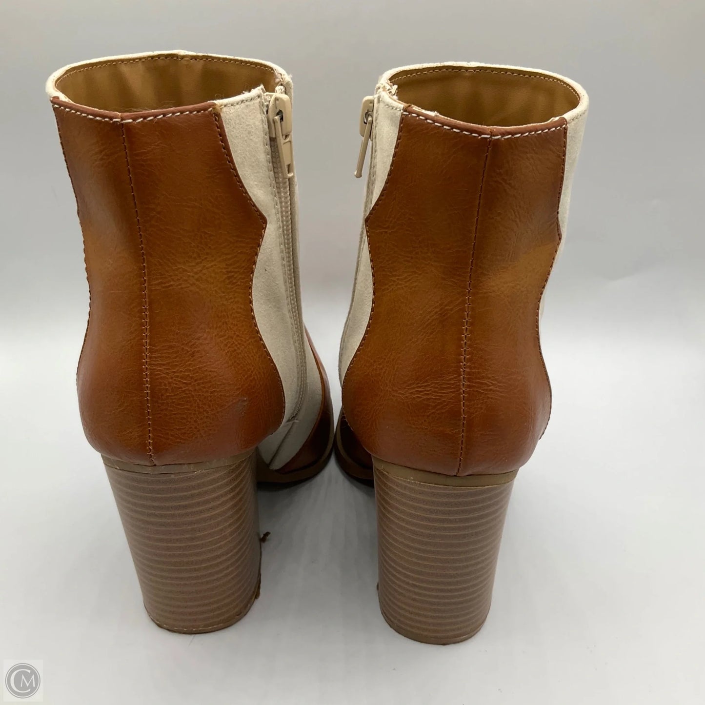 Boots Ankle Heels By Pink Lily In Brown, Size: 8