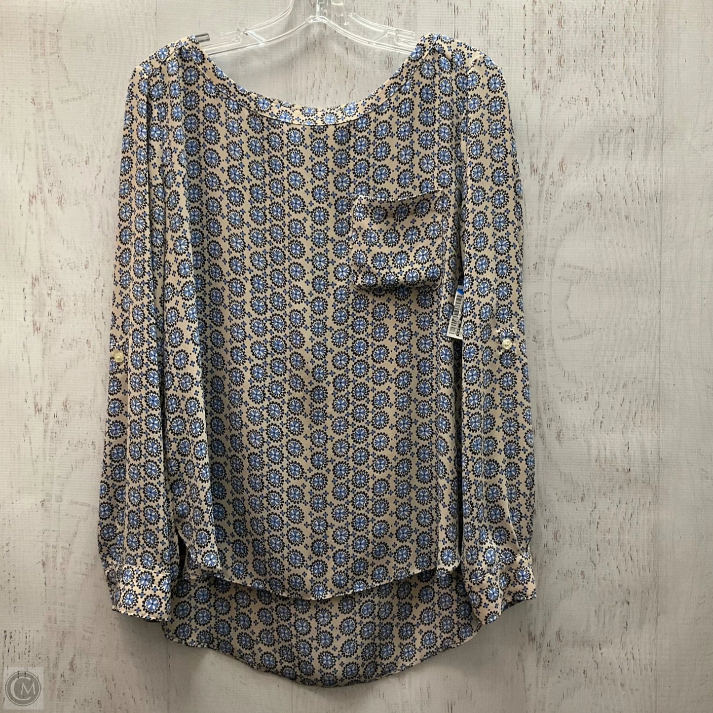 Top Long Sleeve By Loft In Multi-colored, Size: M