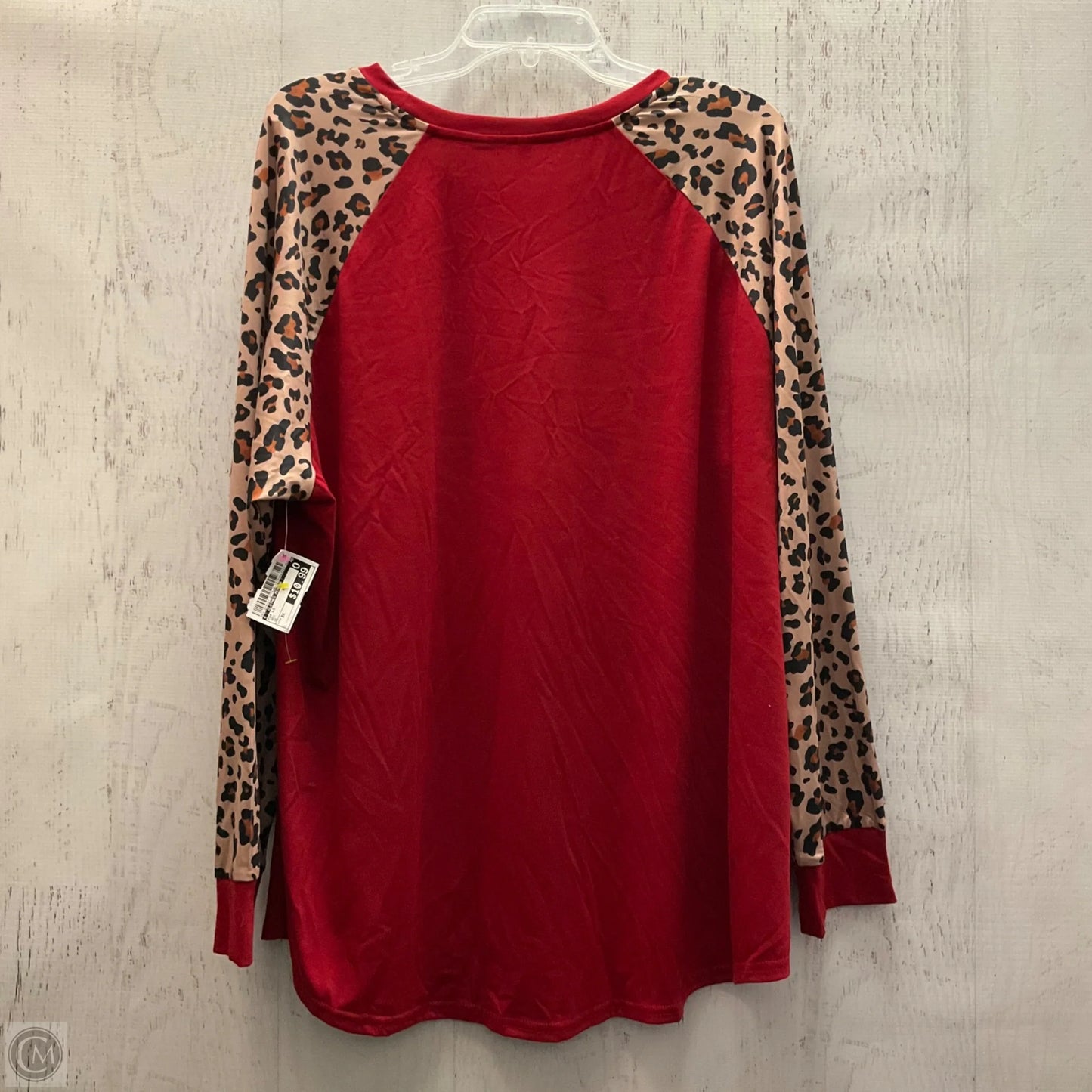 Top Long Sleeve By Clothes Mentor In Red, Size: 3x