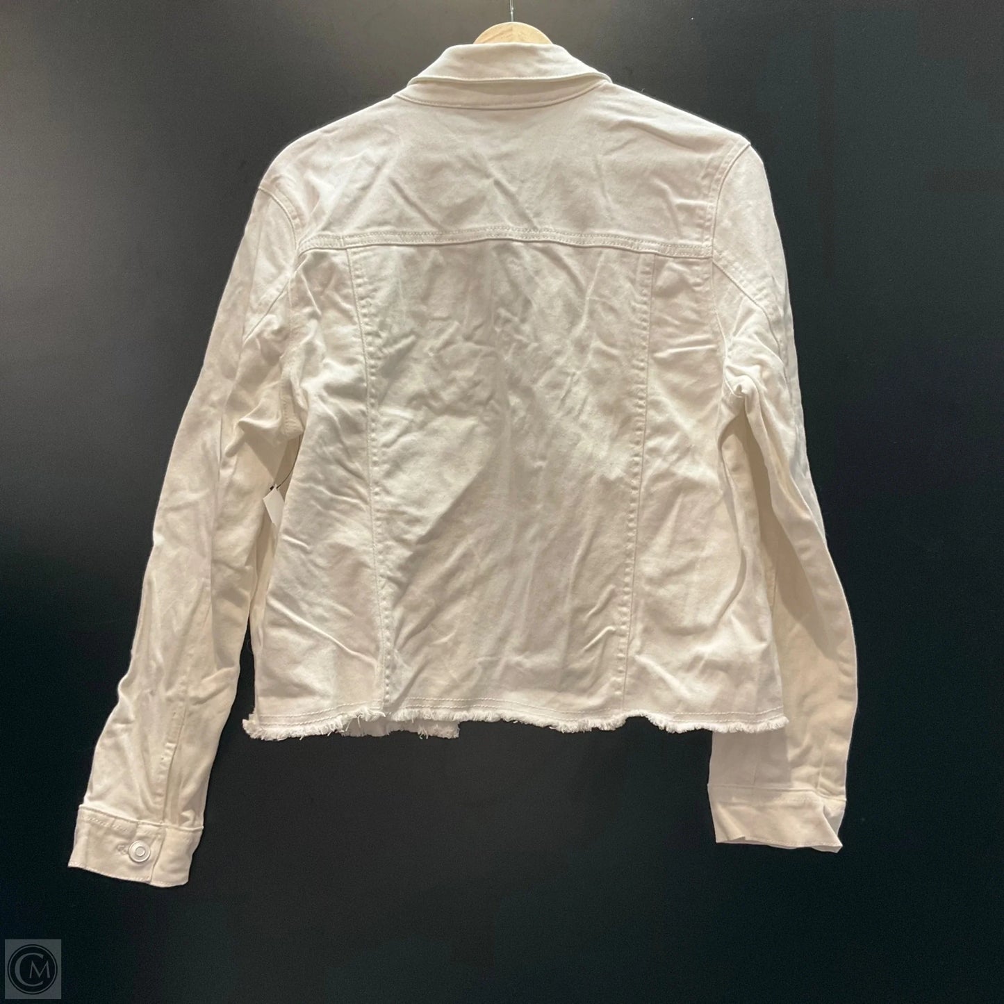Jacket Denim By Baccini In White, Size: L