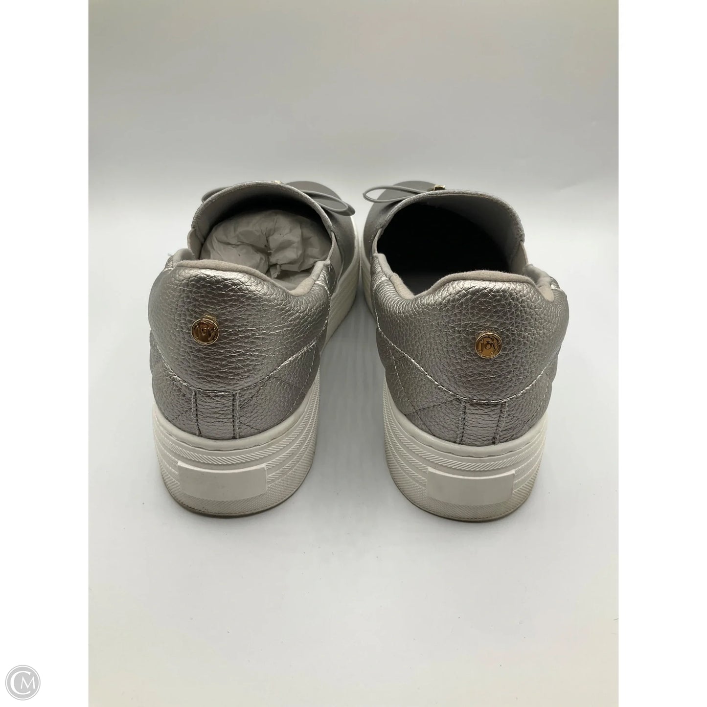 Shoes Flats By Clothes Mentor In Silver, Size: 10