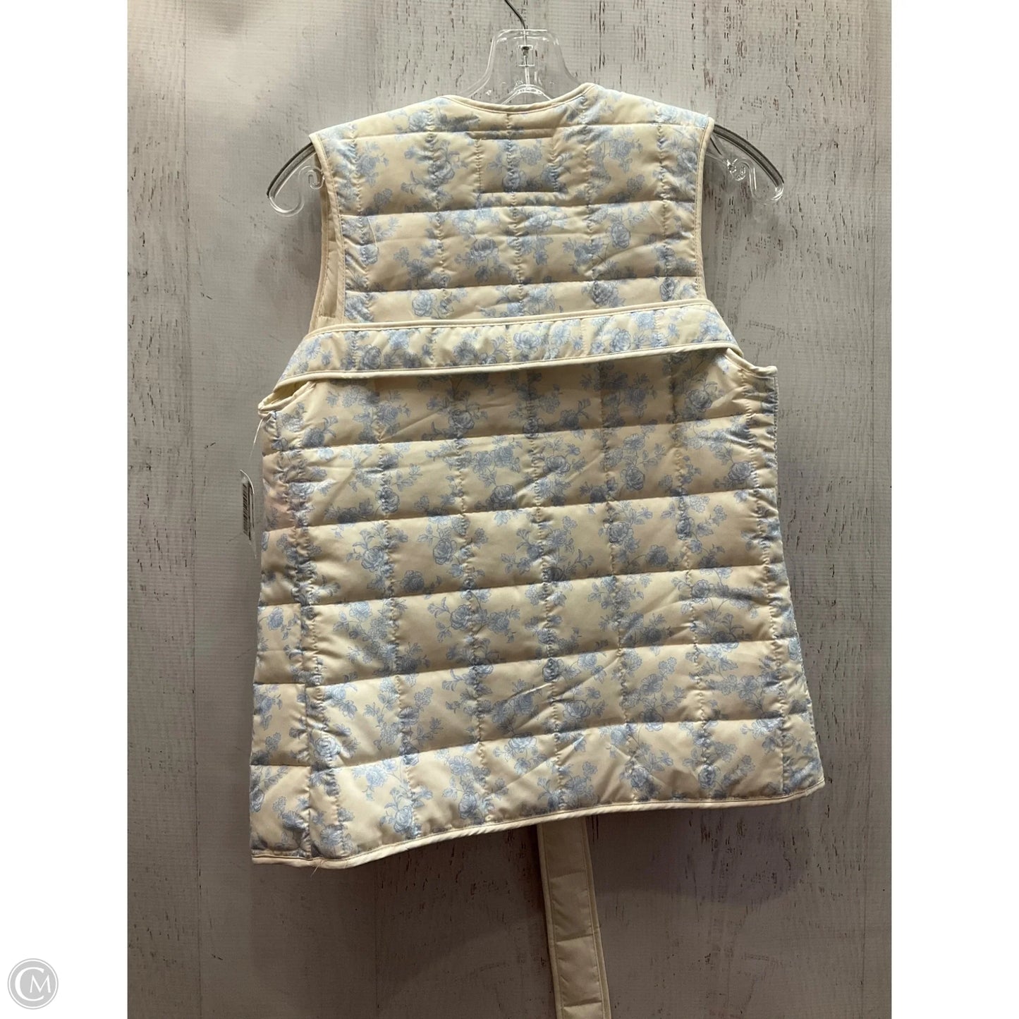 Vest Other By Clothes Mentor In Blue & Cream, Size: S