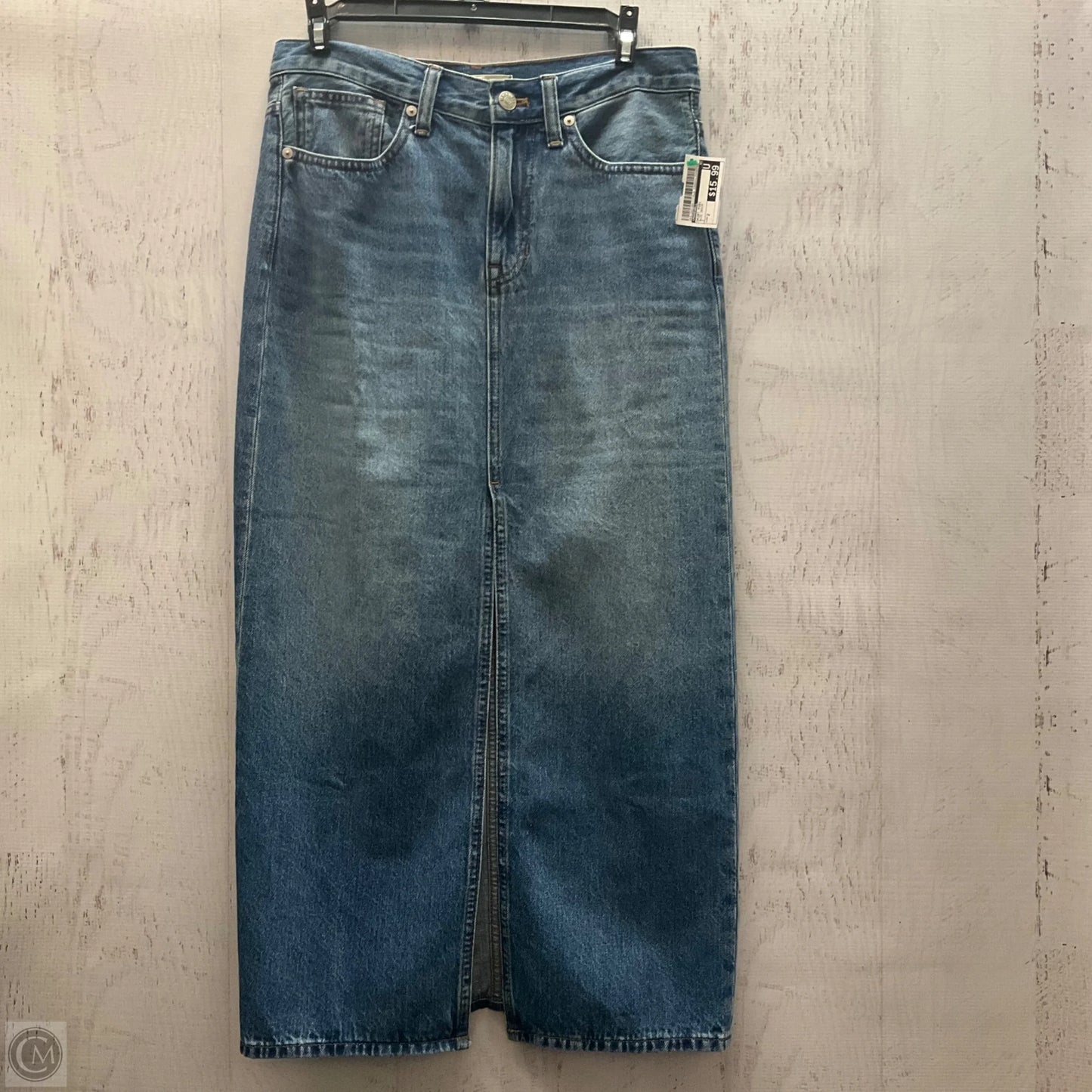 Skirt Midi By Madewell In Blue Denim, Size: 2