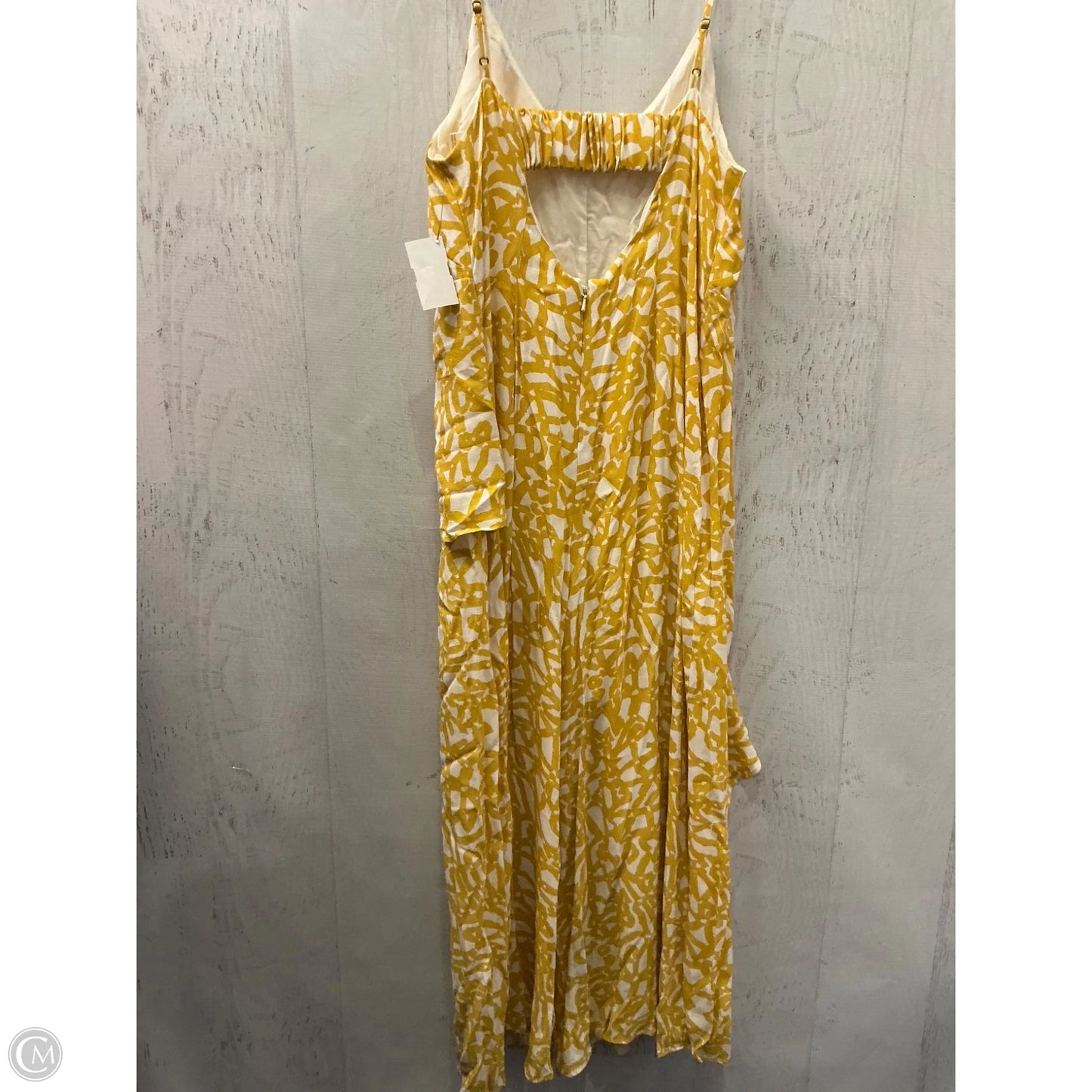 Jumpsuit By Maeve In White & Yellow, Size: 8p