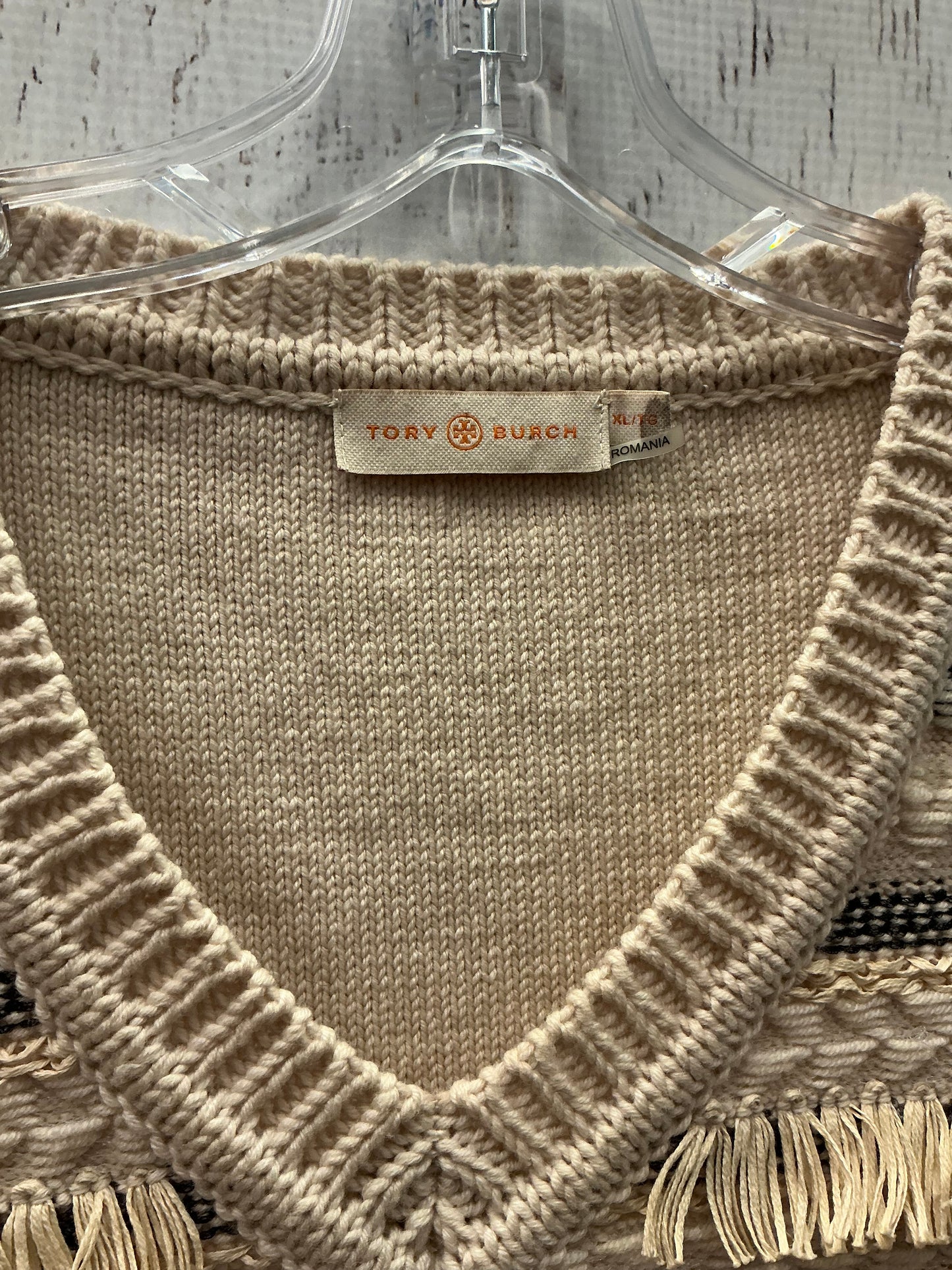 Top Sleeveless Designer By Tory Burch In Tan, Size: Xl