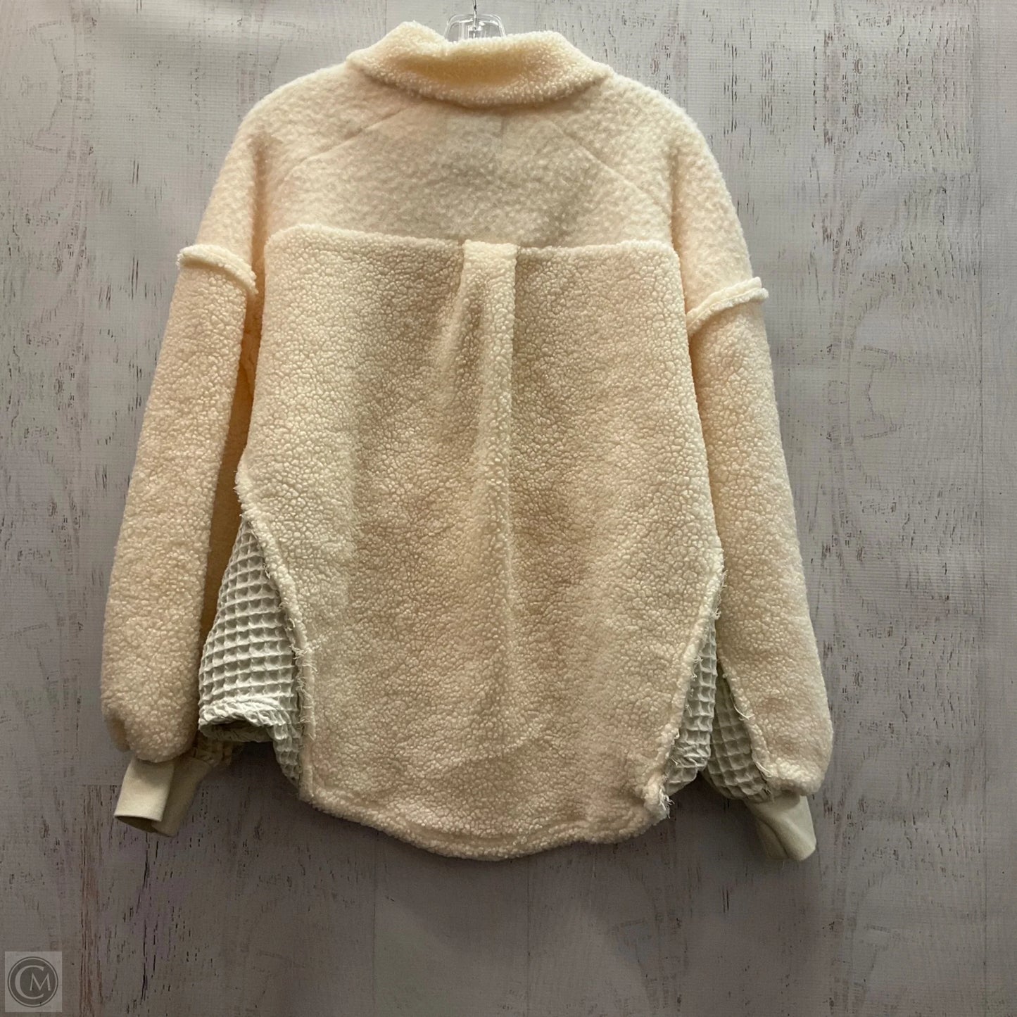 Jacket Faux Fur & Sherpa By Bdg In Cream, Size: L