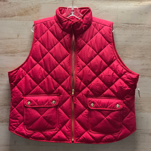 Vest Puffer & Quilted By J Crew In Red, Size: 3x