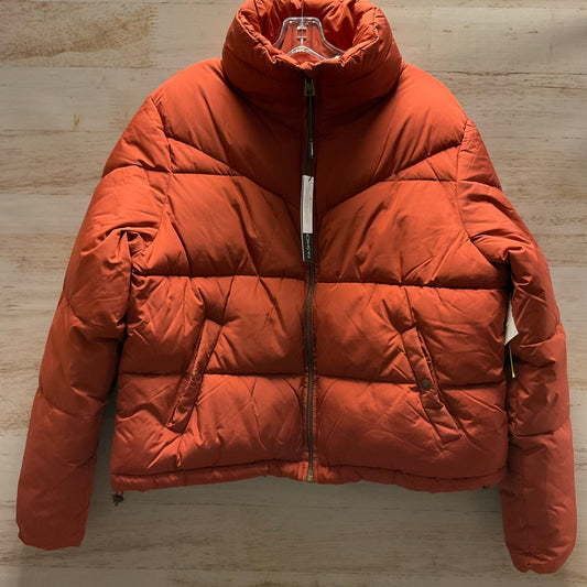 Coat Puffer & Quilted By Fashion Nova In Orange, Size: Xl