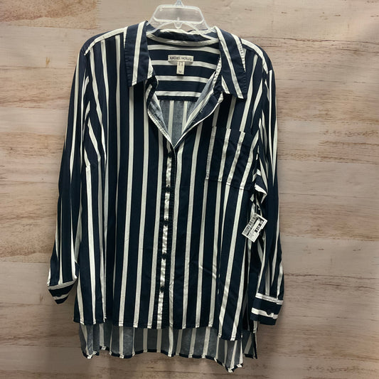 Top Long Sleeve By Clothes Mentor In Striped Pattern, Size: 3x