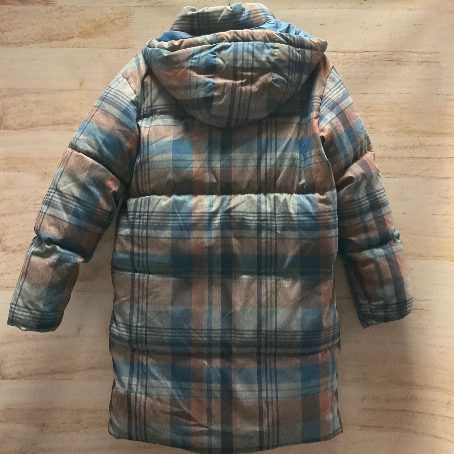 Coat Parka By A New Day In Plaid, Size: S