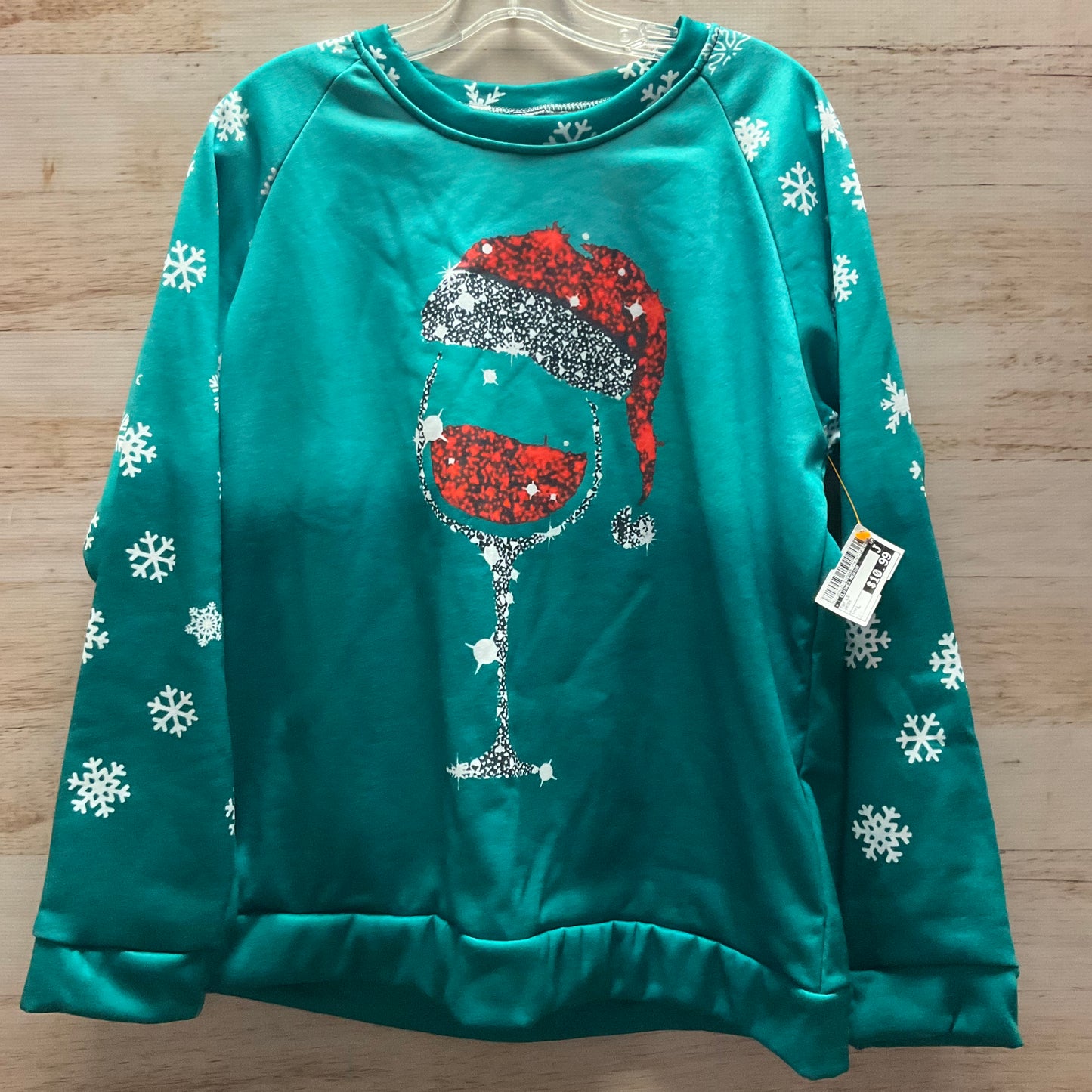 Top Long Sleeve By Clothes Mentor In Green, Size: L