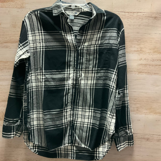 Top Long Sleeve By Old Navy In Plaid Pattern, Size: S