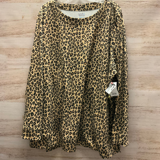 Top Long Sleeve By Croft And Barrow In Animal Print, Size: 4x