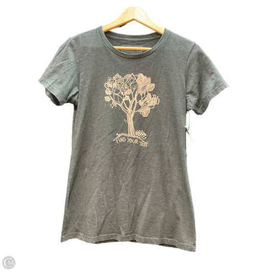 Top Short Sleeve By Eddie Bauer In Grey, Size: M