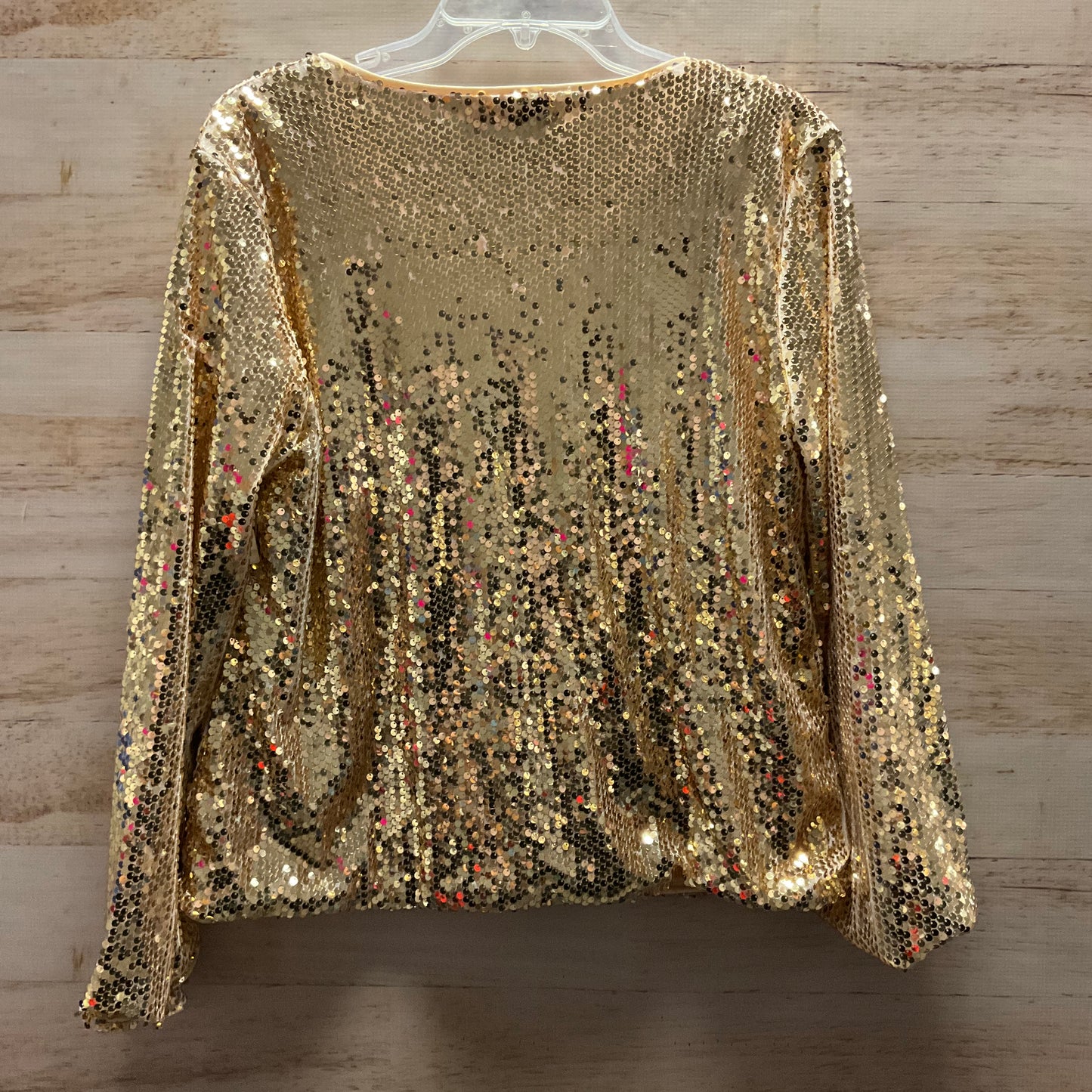 Top Long Sleeve By Shein In Gold, Size: M