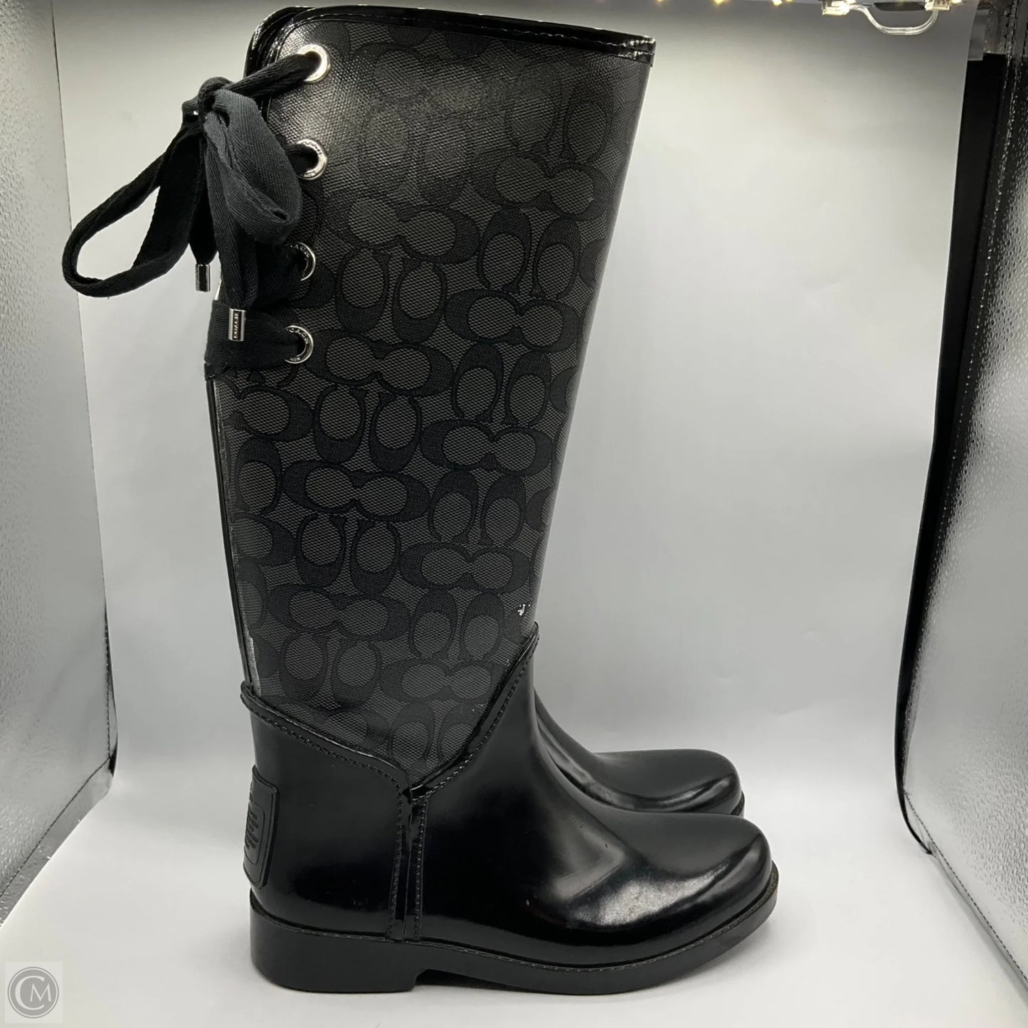 Boots Designer By Coach In Black, Size: 7