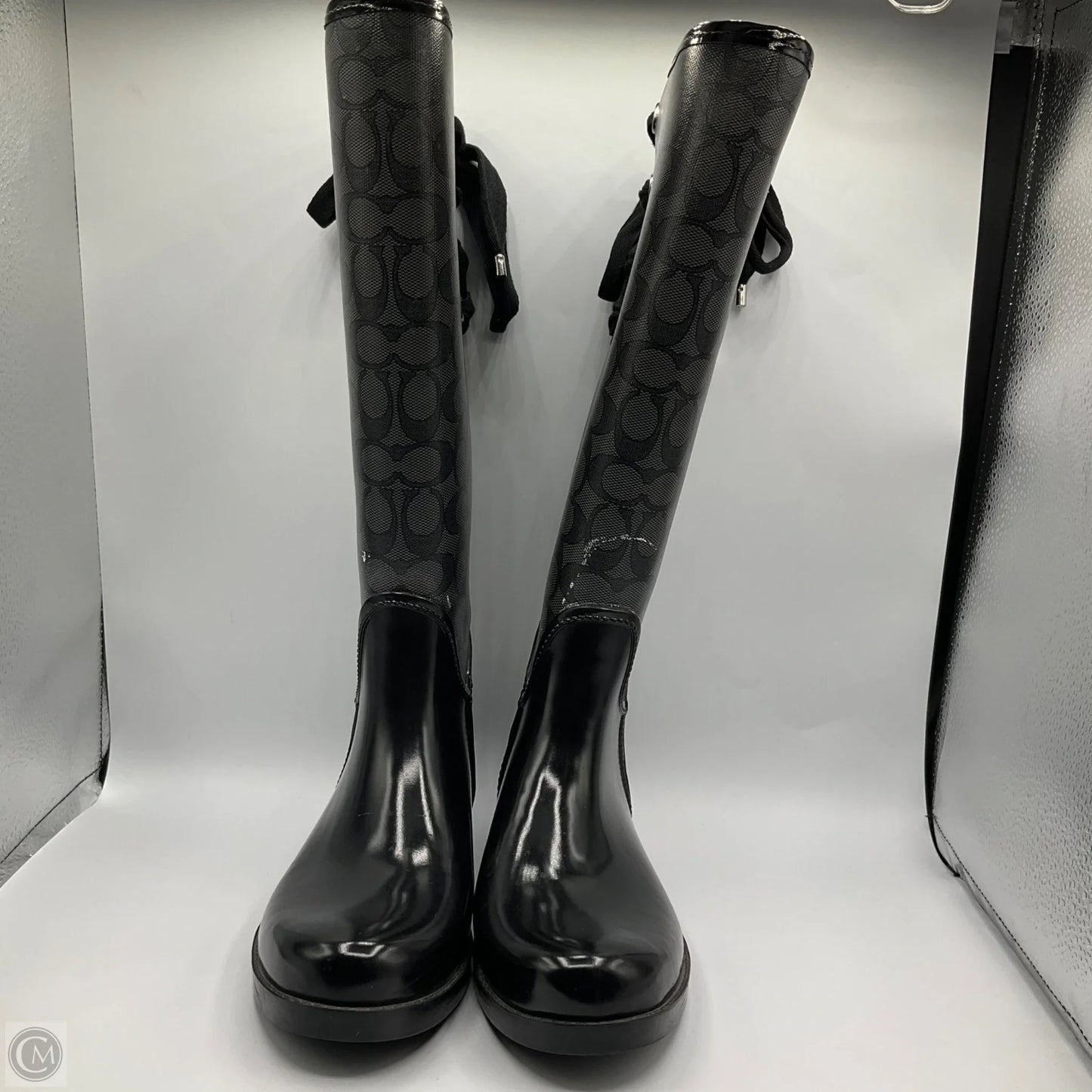 Boots Designer By Coach In Black, Size: 7