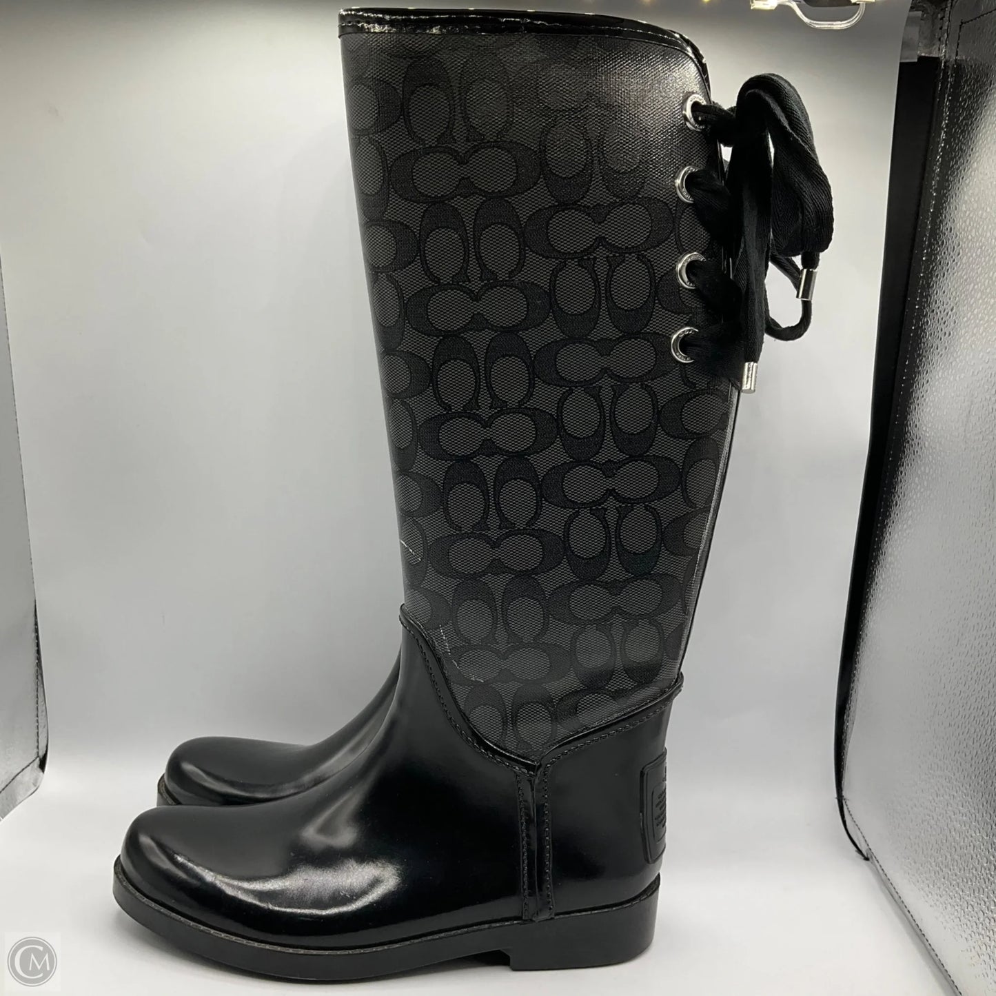 Boots Designer By Coach In Black, Size: 7