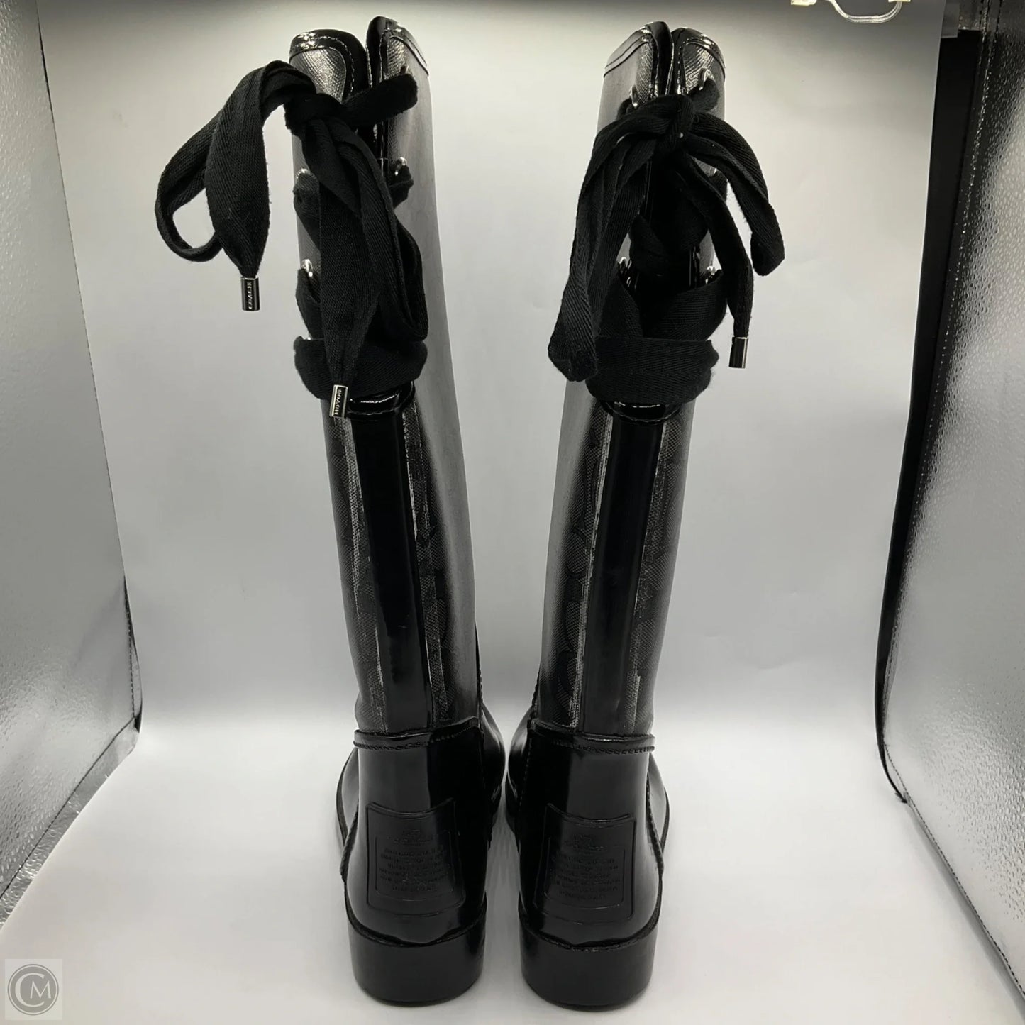 Boots Designer By Coach In Black, Size: 7