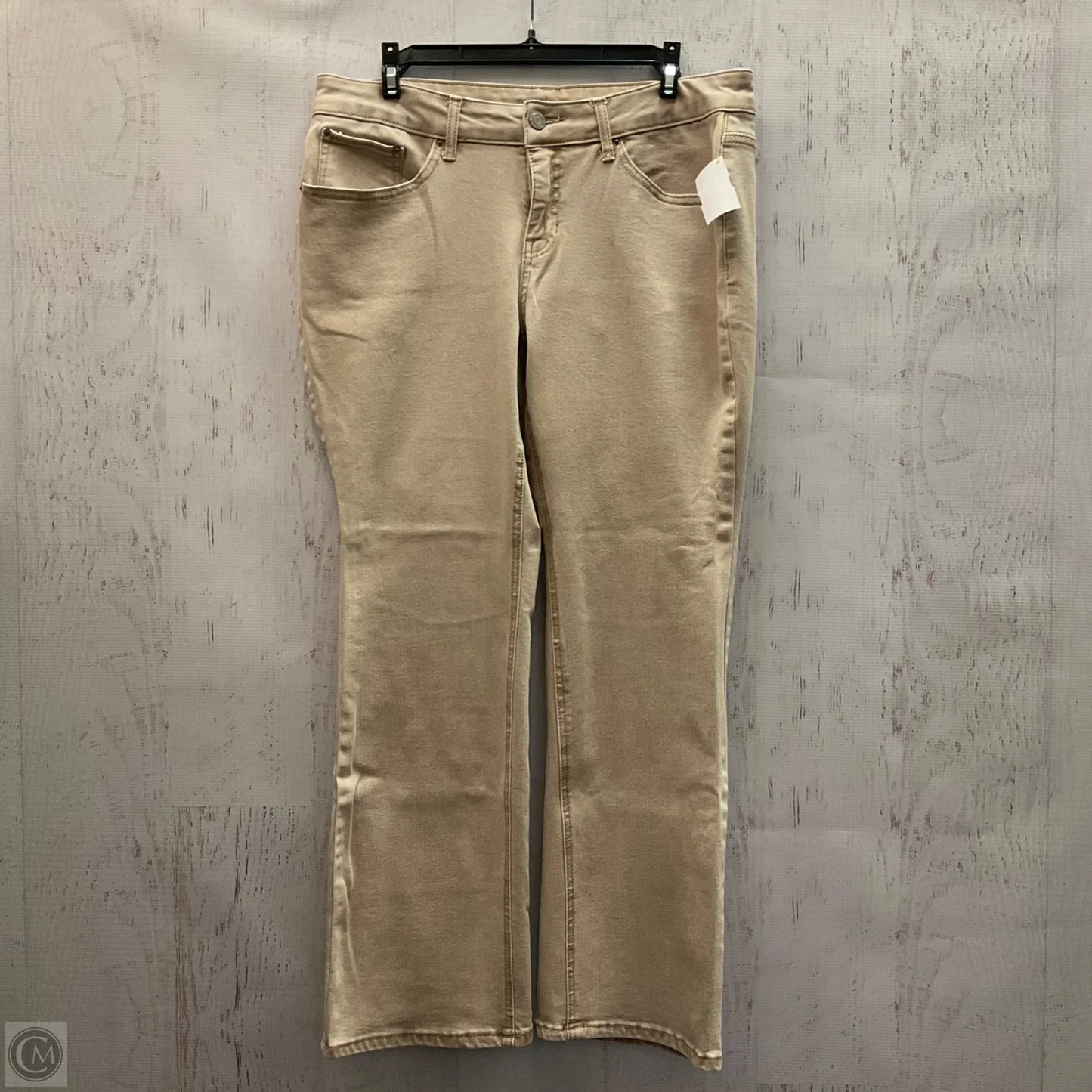 Jeans Boot Cut By Time And Tru In Tan, Size: 16
