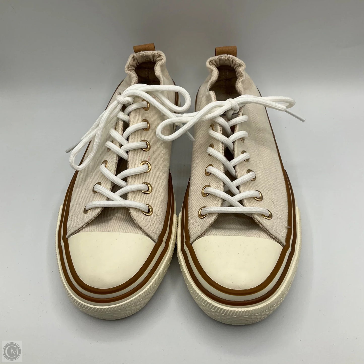Shoes Sneakers By Very G In Cream, Size: 9