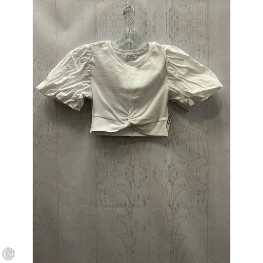 Top Short Sleeve By Zara In White, Size: M